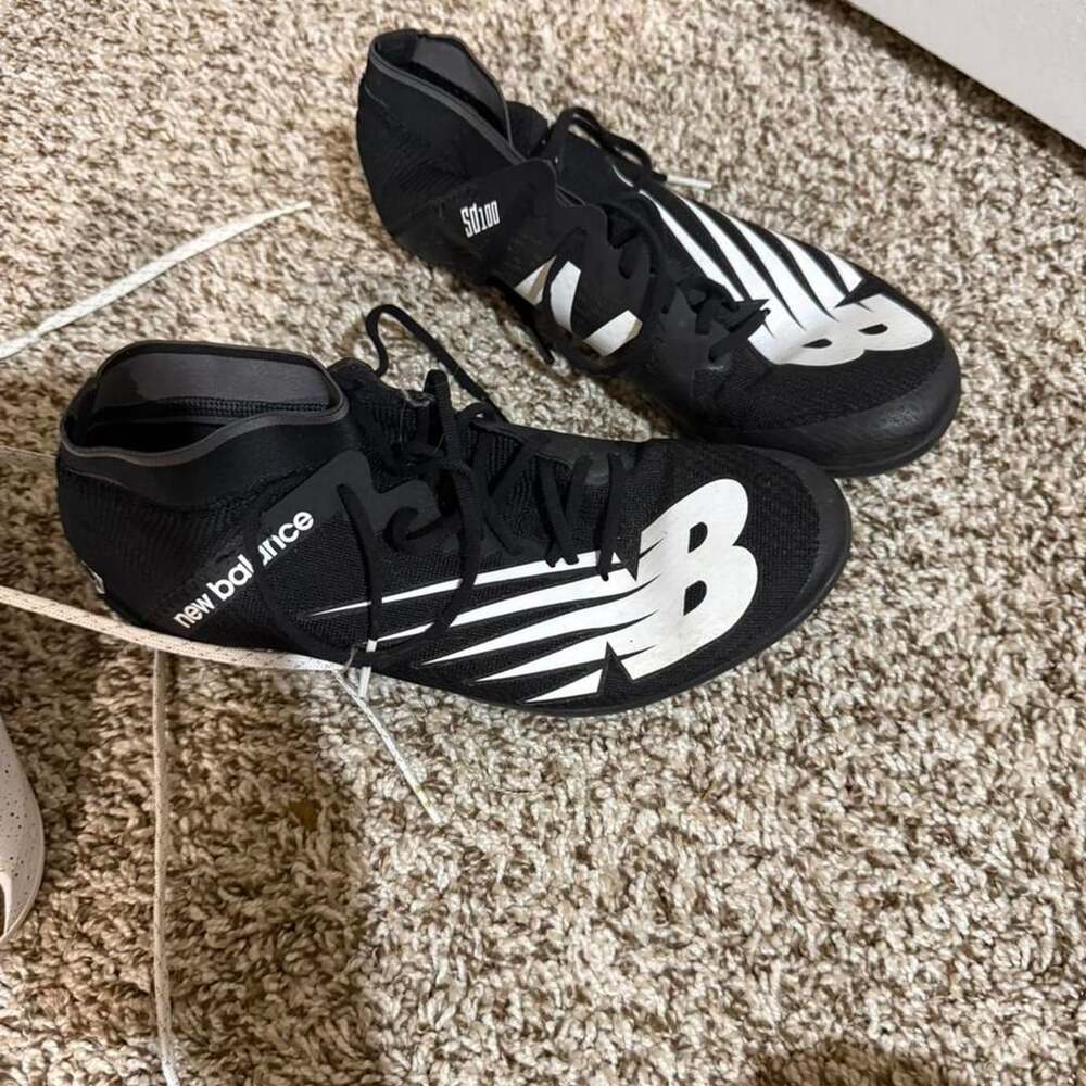 New Balance SD100 Track Spikes Black White Sprint Running Shoes